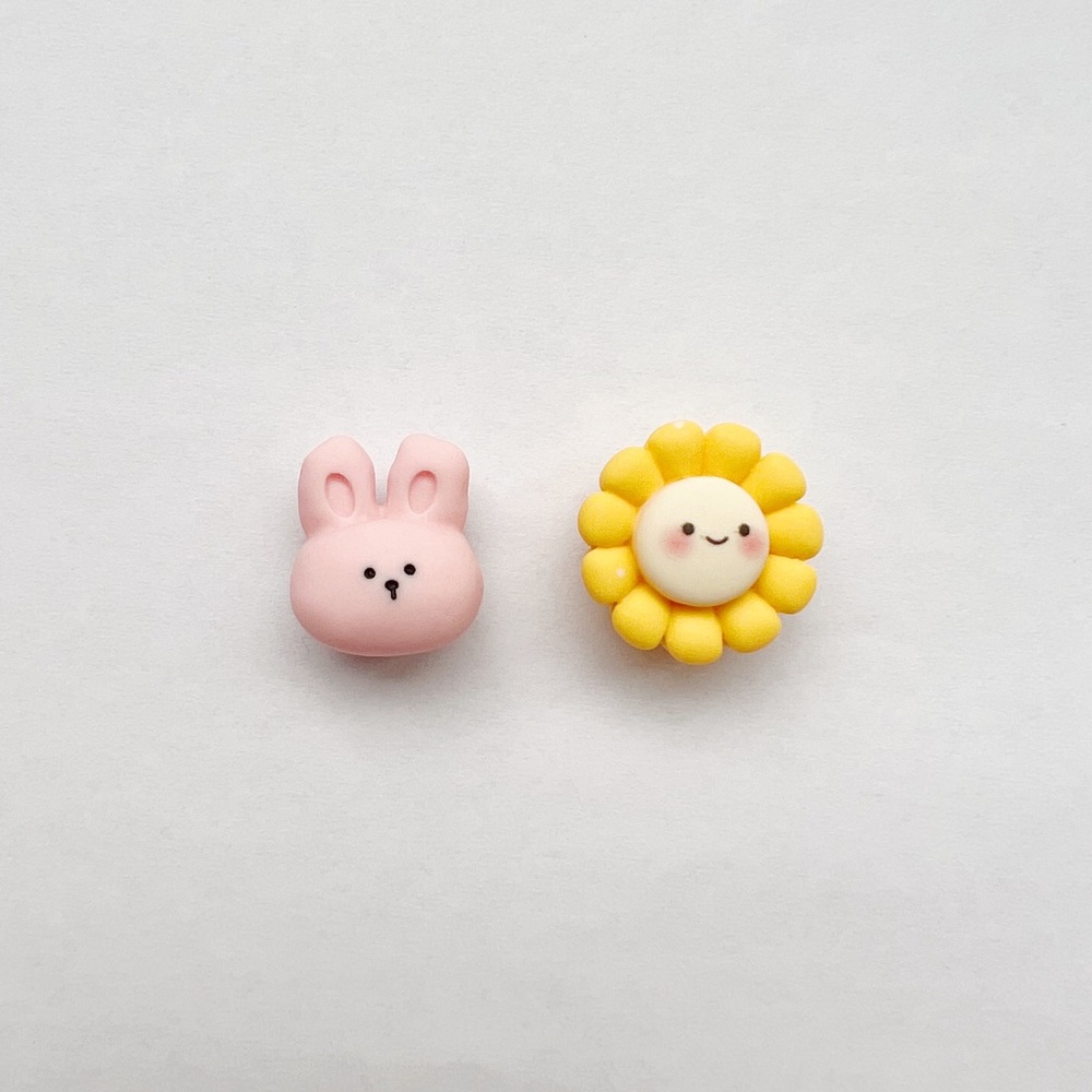 Bunny and flower croc charms bundle